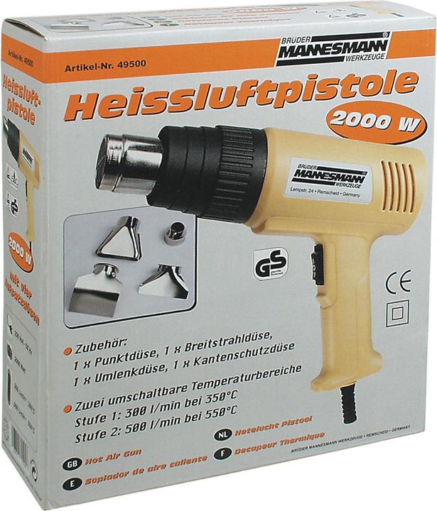 Produktbild Mannesmann Heissluftgebläse inkl. Zubehör