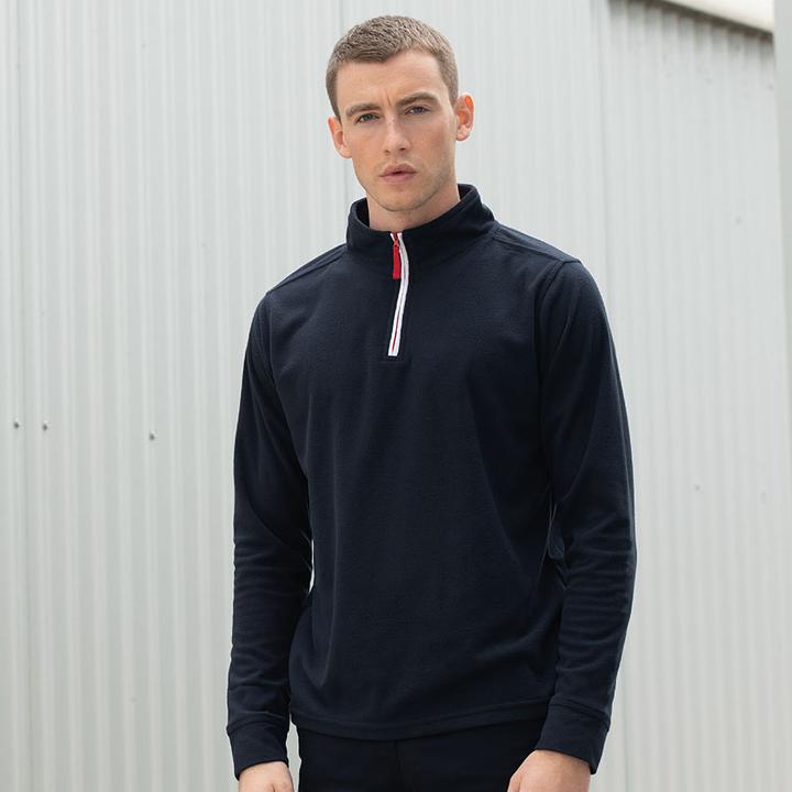 Actual product image Finden & Hales Fleece top with zip at the collar long sleeves (XS)