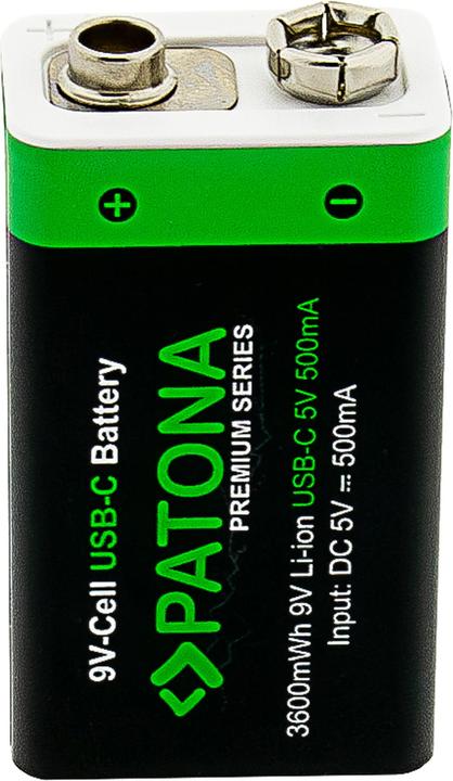 Actual product image Patona Premium Series (2 pcs., 9V Block, 400 mAh)