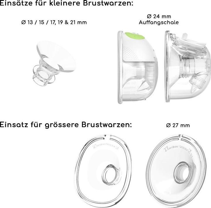 Actual product image Ardo Silicone chest bell insert 17 mm (Hands-Free, 2 pcs.)