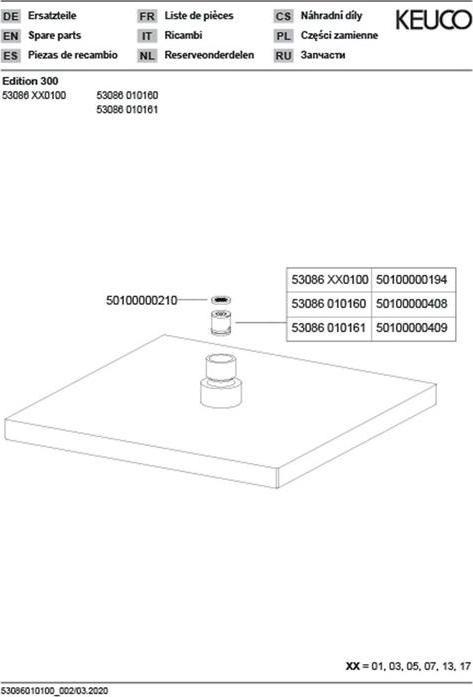 Actual product image Keuco Overhead shower EDITION 300 angular 250x250mm alu-fin (1 Beam types, 15 l/min)