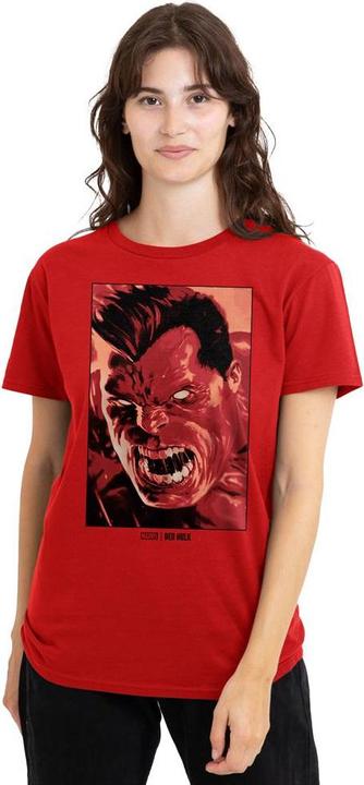Actual product image Unisex Adult Red Hulk Roar T-Shirt (M)