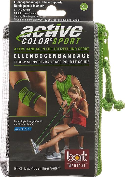Produktbild Bort Medical ActiveColor Sport Ellenbogenbandage XL schwarz (XL)