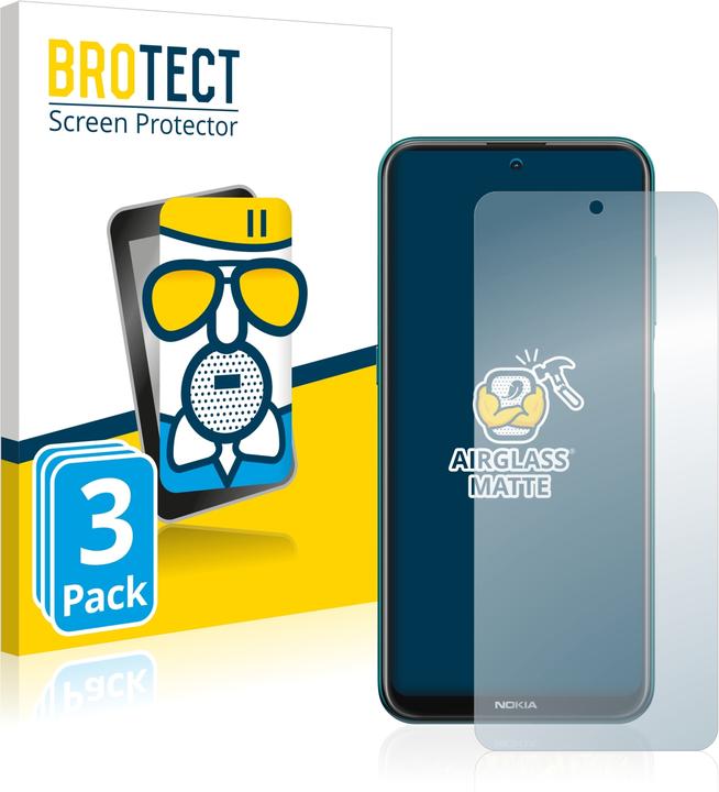 Produktbild BROTECT AirGlass Panzerglasfolie Matt (3 Stück, Nokia X20)