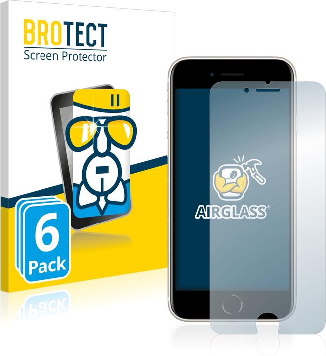 Actual product image BROTECT AirGlass Glass (6 Piece, Apple iPhone SE (3rd Gen))