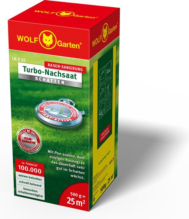 Actual product image Wolf-Garten Turbo reseeding shade lawn LR-S 25 (Plant seeds)