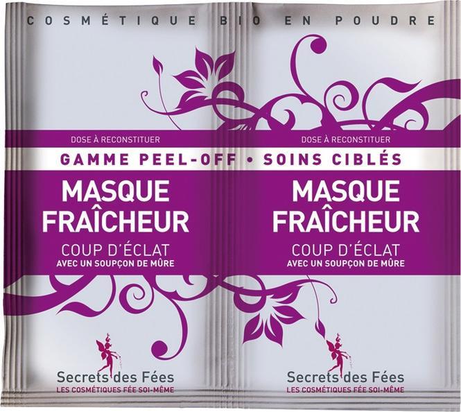 Produktbild Secrets des Fées Frische BIO-Gesichtsmaske Frischekick Brombeere - 2x8g -