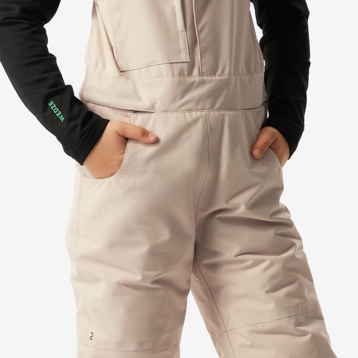 Actual product image Wedze Snowboard trousers dungarees kids piste - 500 white (116)