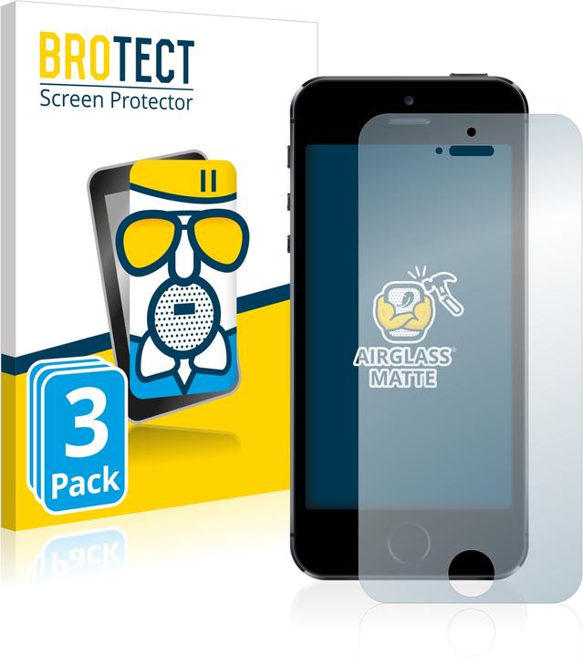 Immagine prodotto BROTECT AirGlass Vetro Opaco (3 Pezzo/i, Apple iPhone 5s)