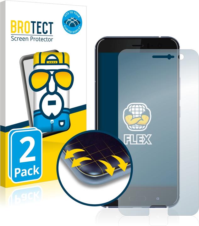 Produktbild BROTECT Full-Cover Displayschutz (2 Stück, HTC U11)