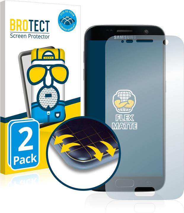Actual product image BROTECT Full-Cover Protector Matte (2 Piece, Samsung Galaxy S7)