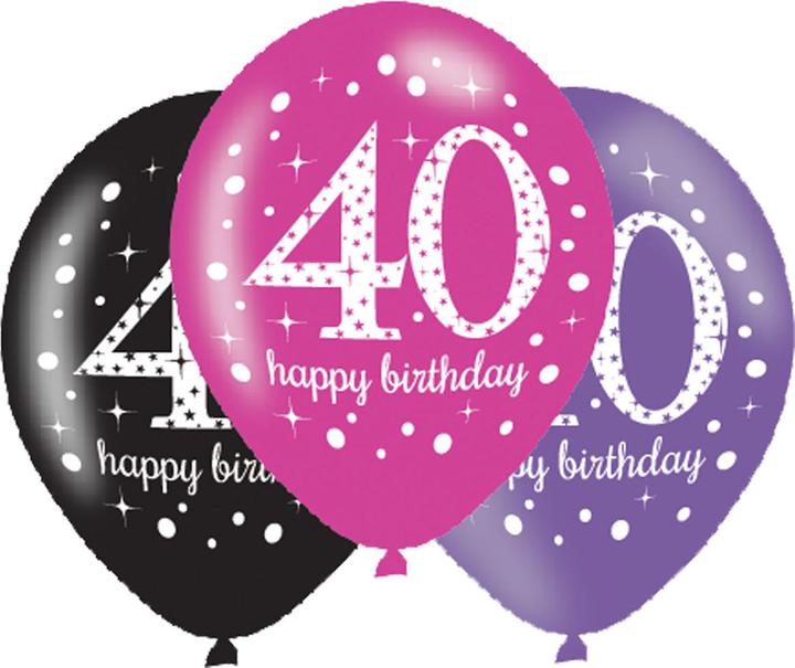 Actual product image Amscan Balloons Roses 40 Ans "Joyeux Anniversaire