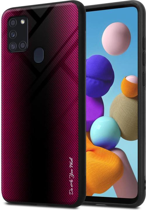 Produktbild Cadorabo TPU Gestreiftes Glas Cover (Samsung Galaxy A21s)