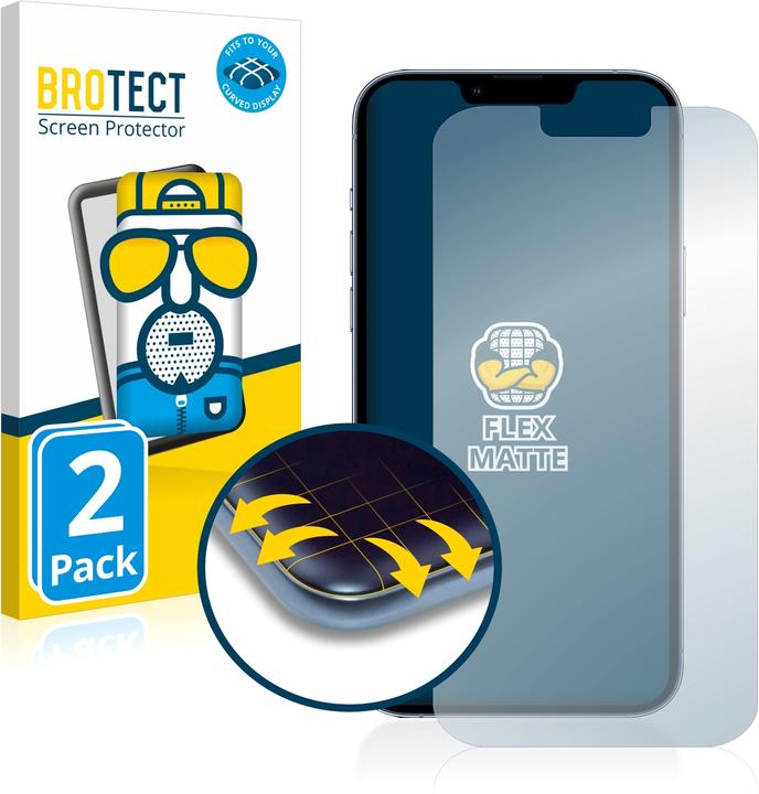 Actual product image BROTECT Full-Cover Protector Matte (2 Piece, Apple iPhone 13 Pro Max)