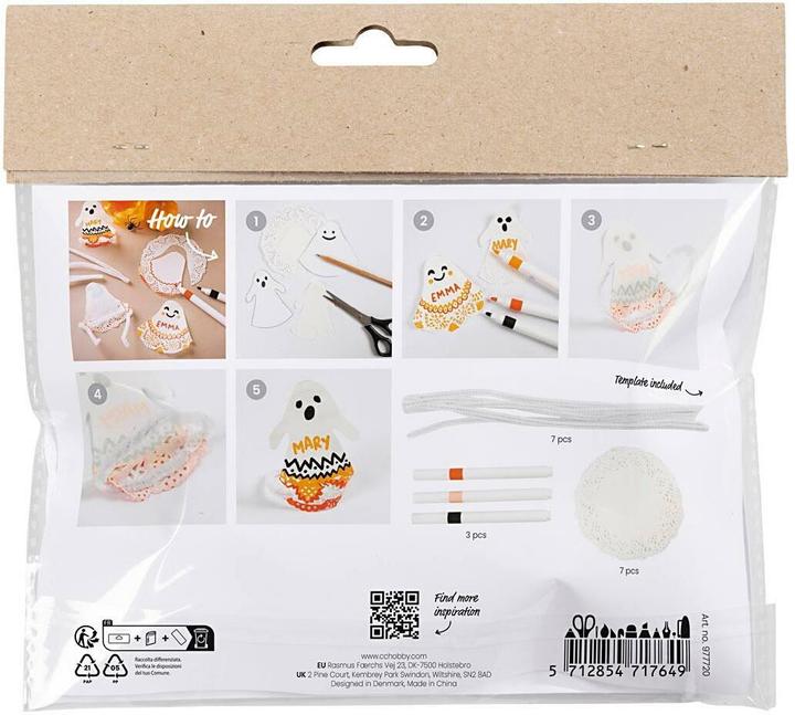 Actual product image Creativ Company Craft set Halloween ghost place cards