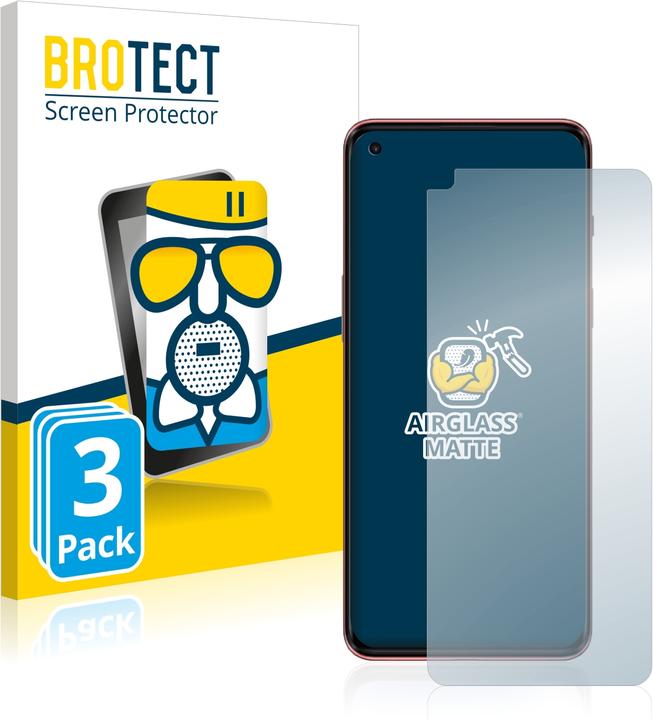 Produktbild BROTECT AirGlass Panzerglasfolie Matt (3 Stück, OnePlus Nord 2 5G)