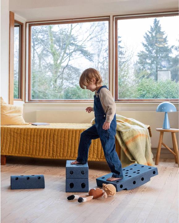 Produktbild Modu Dreamer Kit - Zachte blokken- 33 onderdelen - Open Ended speelgoed- Speelgoed 1 -2-3 jaar - Deep Blu