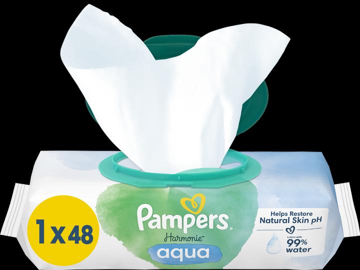 Actual product image Pampers Wet wipes Aqua Harmony (48 Piece)