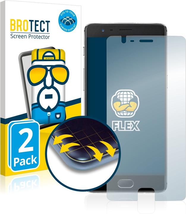 Actual product image BROTECT Full-Cover Protector (2 Piece, OnePlus 3)