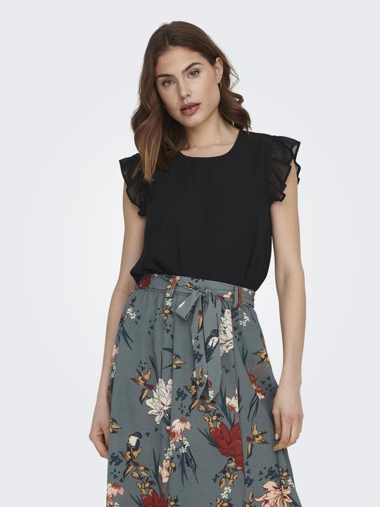 Produktbild Only Rüschen- Oberteil mit kurzen Ärmeln (XL)