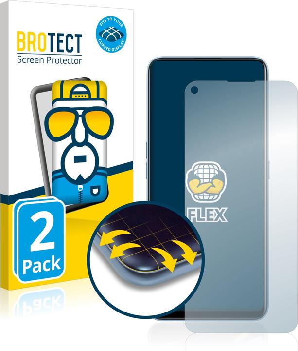 Produktbild BROTECT Full-Cover Displayschutz (2 Stück, Realme 7 Pro)