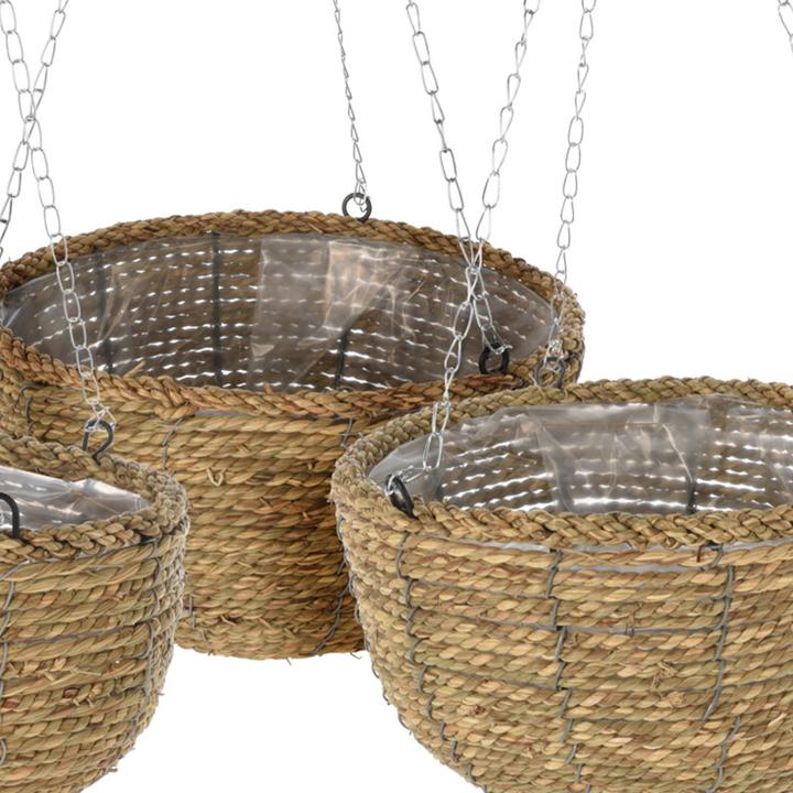 Immagine prodotto Natura Punto Set di 3 vasi da fiori sospesi in salice