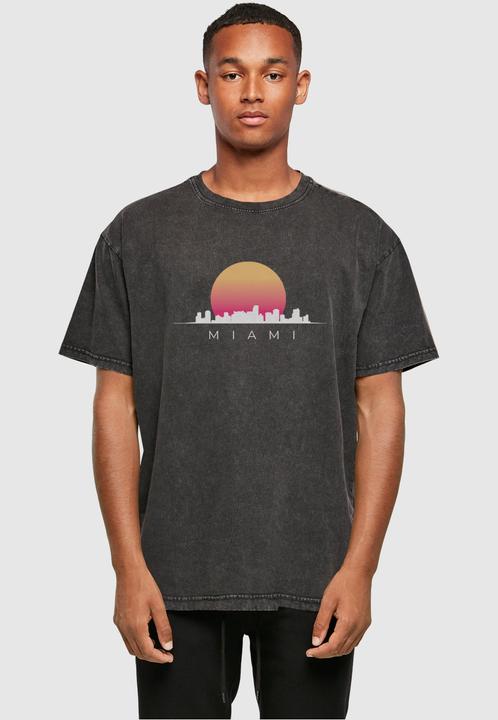 Image du produit Merchcode Miami X Acid Washed Heavy Oversize Tee - 113137 (M)