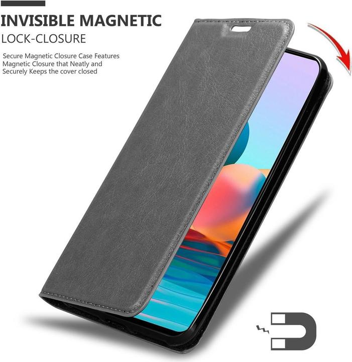 Image du produit Cadorabo Book Invis. Étui magnétique (Xiaomi Redmi Note 10S, Xiaomi Mi Note 10)