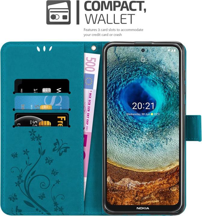 Actual product image Cadorabo Flower Book cover (Nokia X20, Nokia X10)