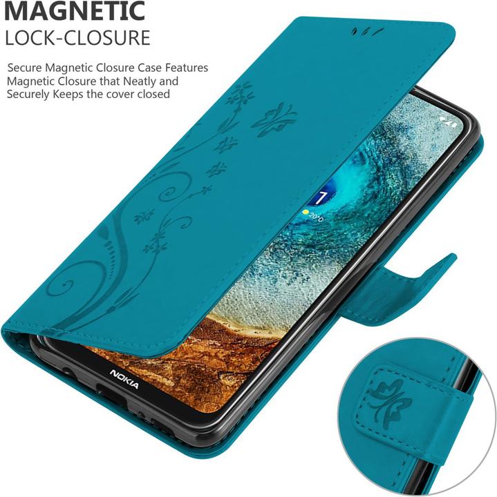 Actual product image Cadorabo Flower Book cover (Nokia X20, Nokia X10)