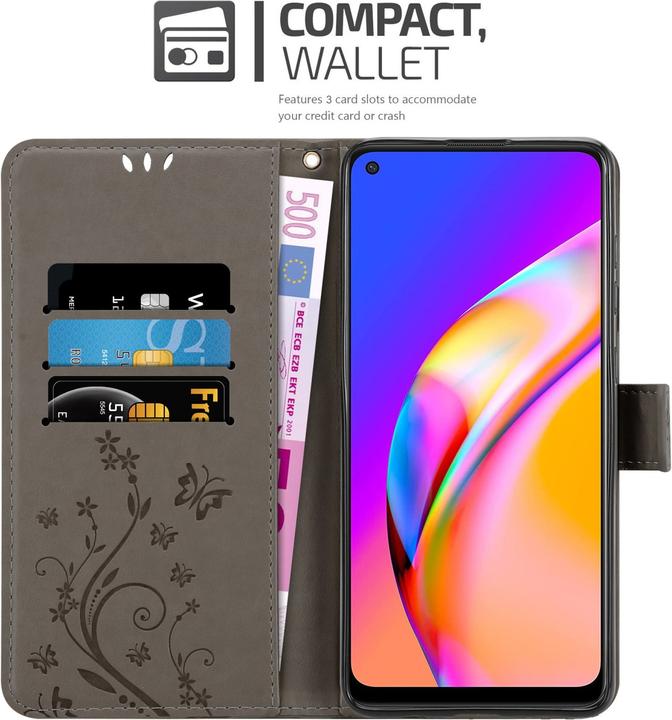 Actual product image Cadorabo Flower Book cover (Oppo A94 5G)