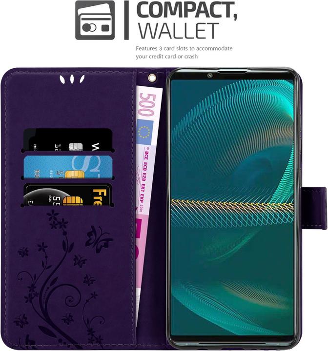 Actual product image Cadorabo Flower Book cover (Sony Xperia 5 III)