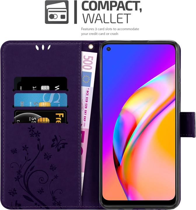 Actual product image Cadorabo Flower Book cover (Oppo A94 5G)