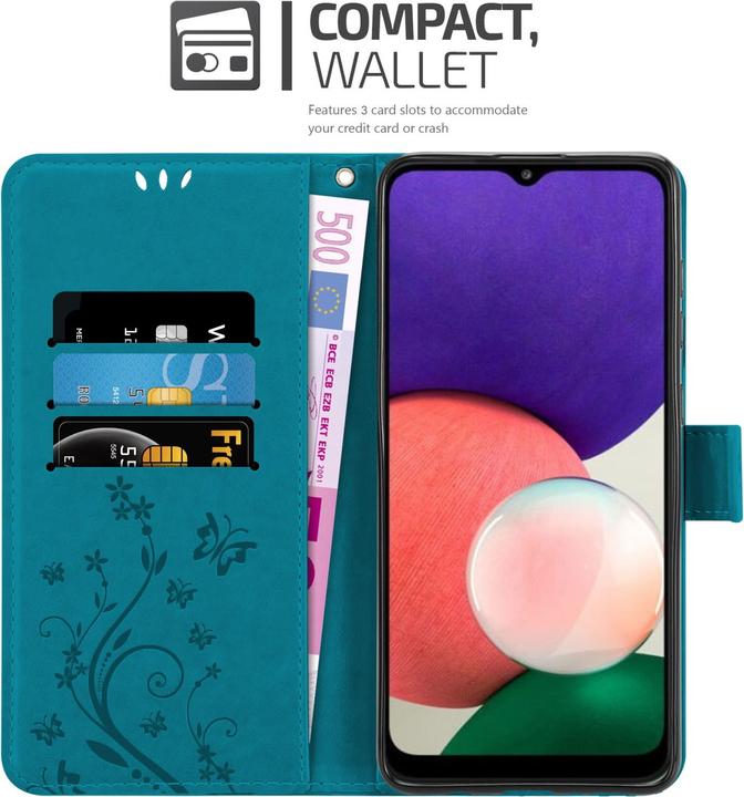 Actual product image Cadorabo Flower Book cover (Samsung Galaxy A22 5G)