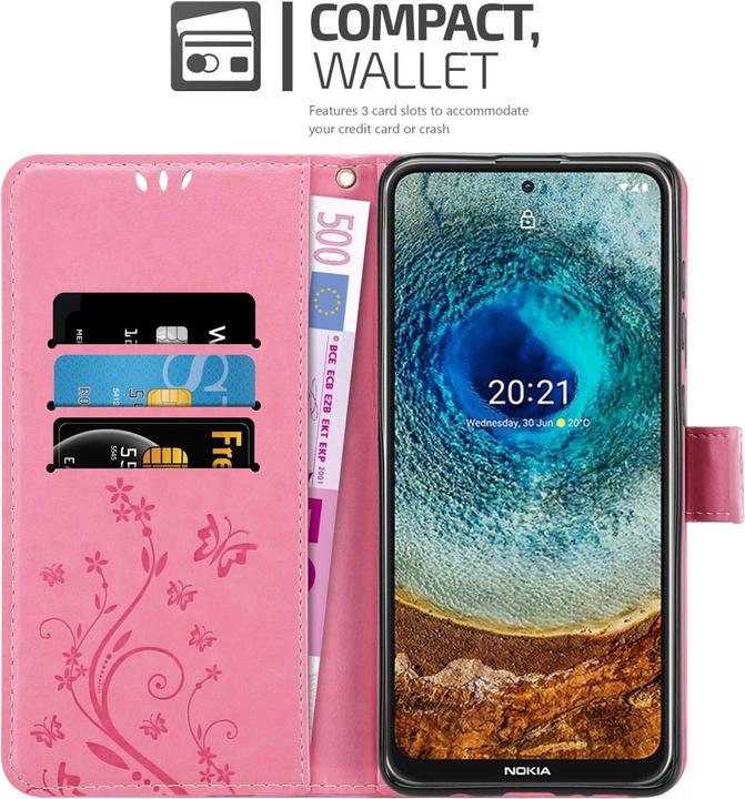 Actual product image Cadorabo Flower Book cover (Nokia X10, Nokia X20)