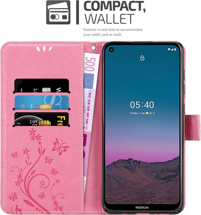 Actual product image Cadorabo Flower Book cover (Nokia 5.4)