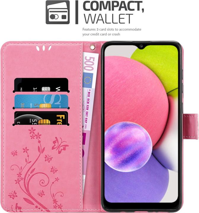 Actual product image Cadorabo Flower Book cover (Samsung Galaxy A03s)