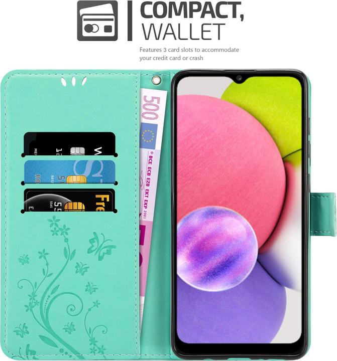 Image du produit Cadorabo Pochette Flower Book (Samsung Galaxy A03s)