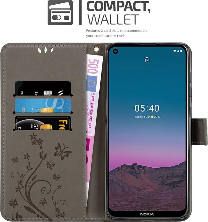 Actual product image Cadorabo Flower Book cover (Nokia 5.4)