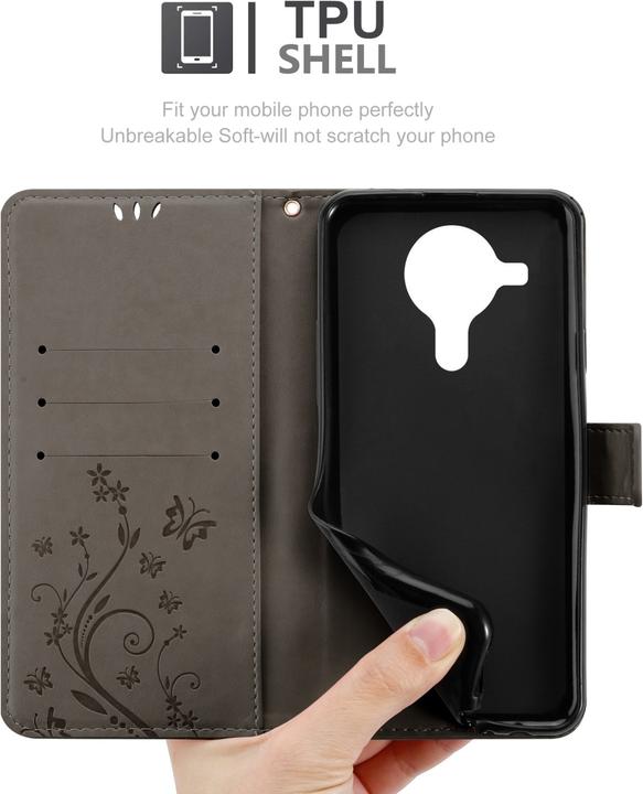 Actual product image Cadorabo Flower Book cover (Nokia 5.4)