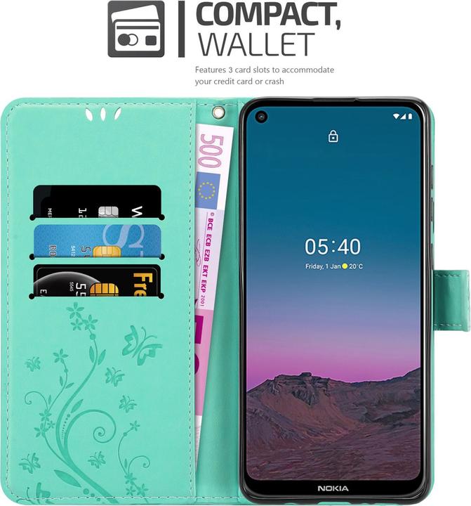 Actual product image Cadorabo Flower Book cover (Nokia 5.4)