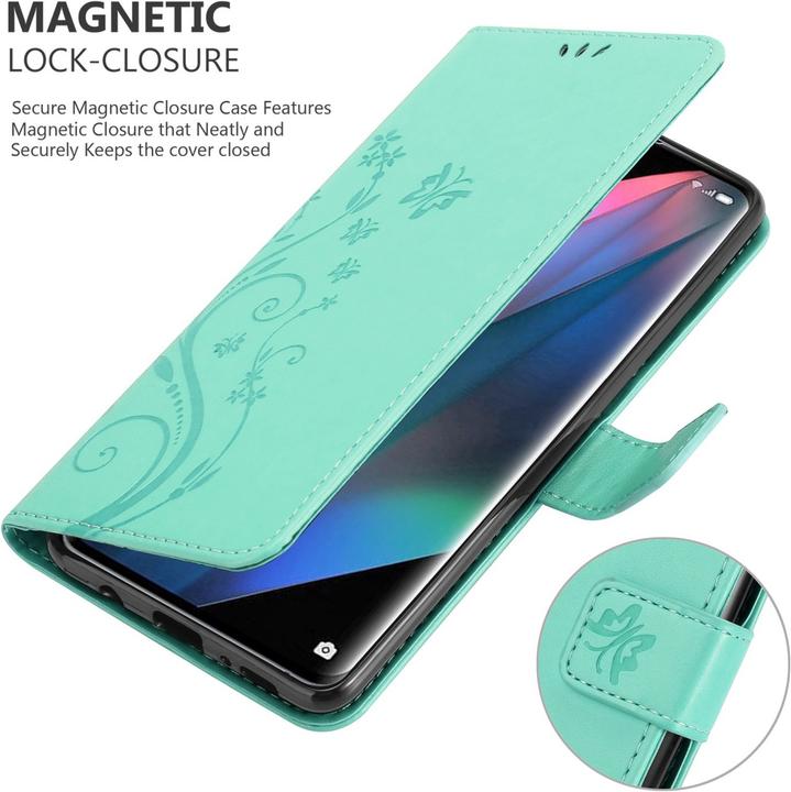 Immagine prodotto Cadorabo Copertina del libro a fiori (Oppo Find X3 Pro)