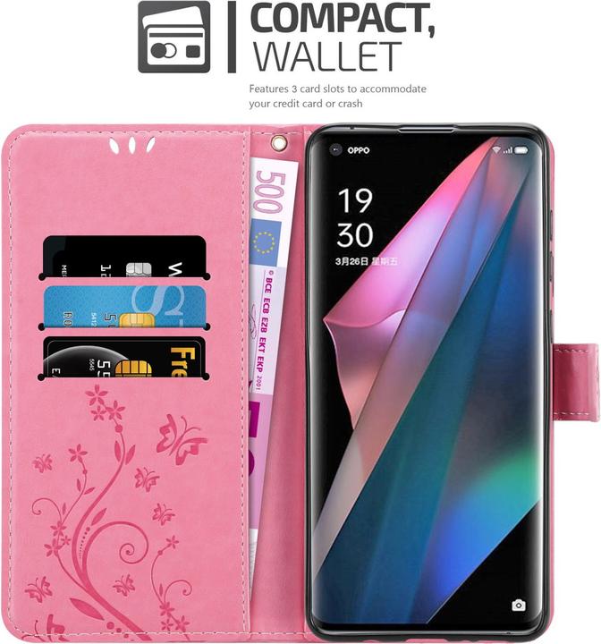 Actual product image Cadorabo Flower Book cover (Oppo Find X3 Pro)