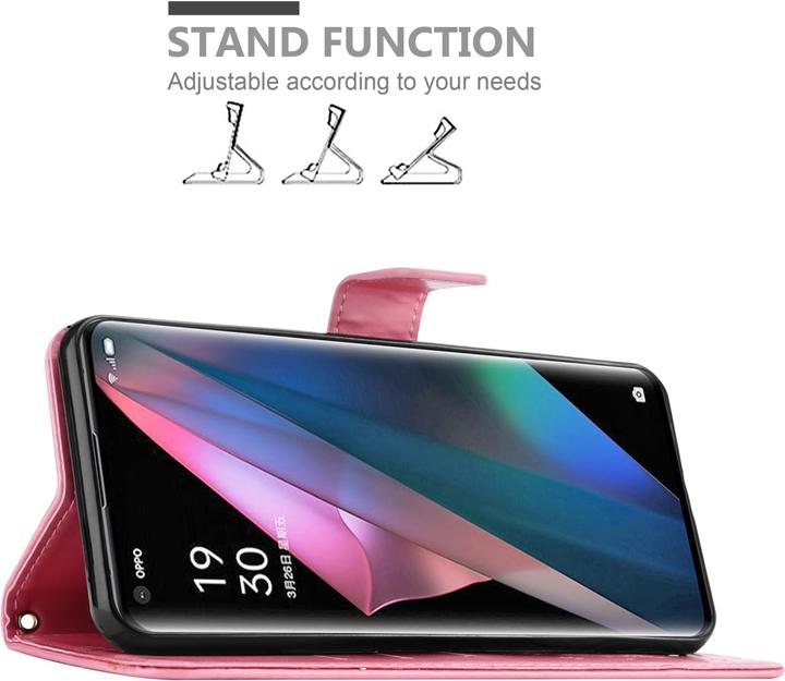 Actual product image Cadorabo Flower Book cover (Oppo Find X3 Pro)