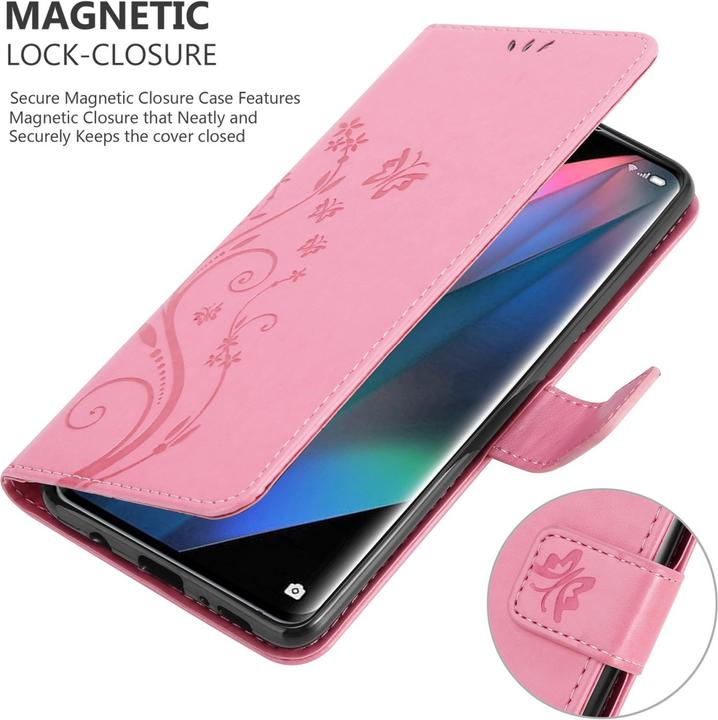 Actual product image Cadorabo Flower Book cover (Oppo Find X3 Pro)
