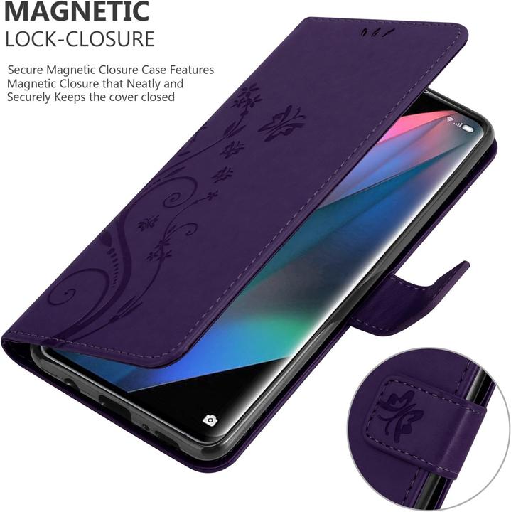 Immagine prodotto Cadorabo Copertina del libro a fiori (Oppo Find X3 Pro)