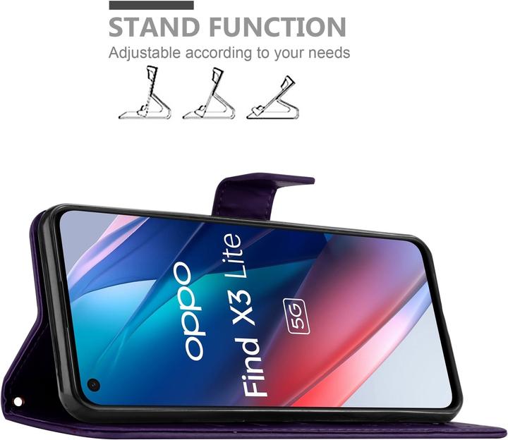 Immagine prodotto Cadorabo Copertina del libro a fiori (Oppo Find X3 Lite)