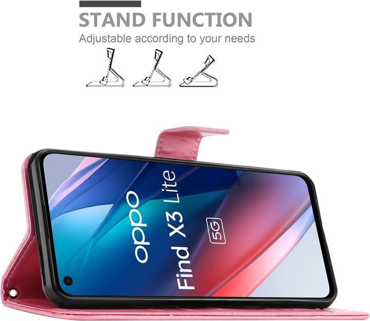 Actual product image Cadorabo Flower Book cover (Oppo Find X3 Lite)