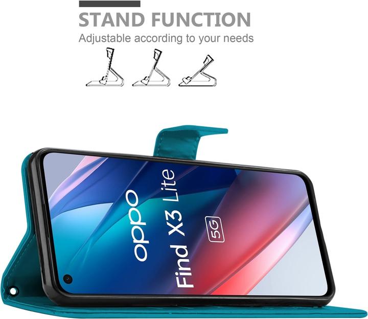 Produktbild Cadorabo Flower Book Hülle (Oppo Find X3 Lite)