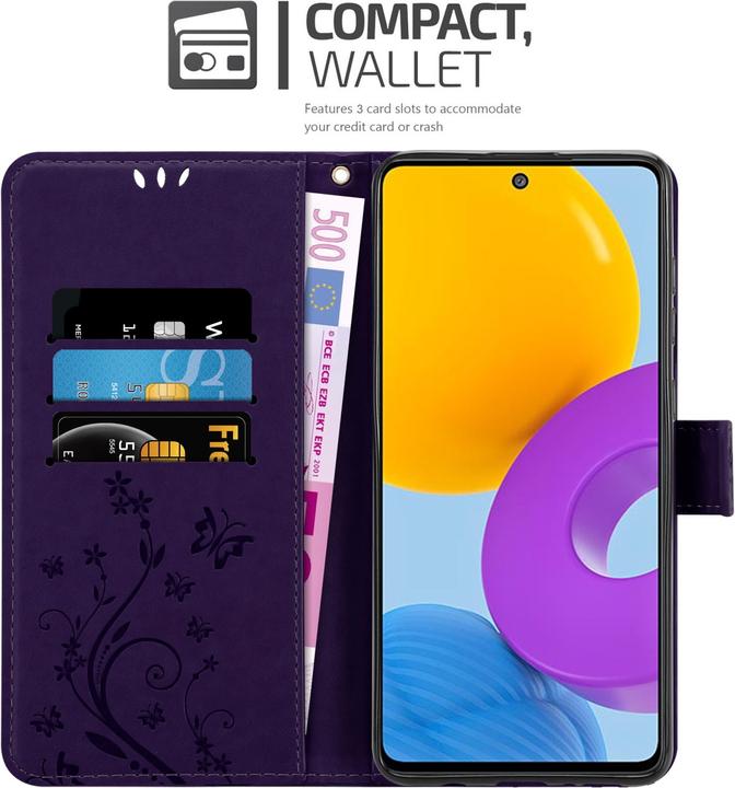 Actual product image Cadorabo Flower Book cover (Samsung Galaxy M52 5G)